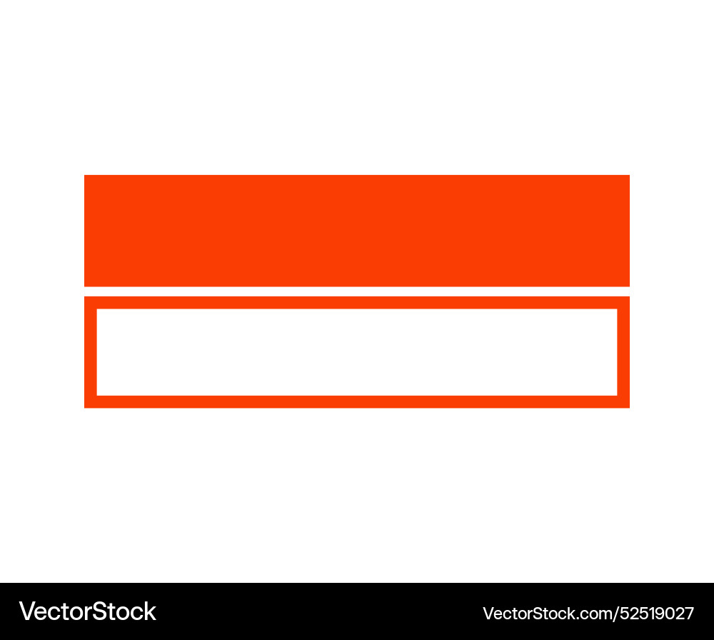 Rectangle shape and outline orange symbol element Rectangle shape and outline orange symbol element Vector Image