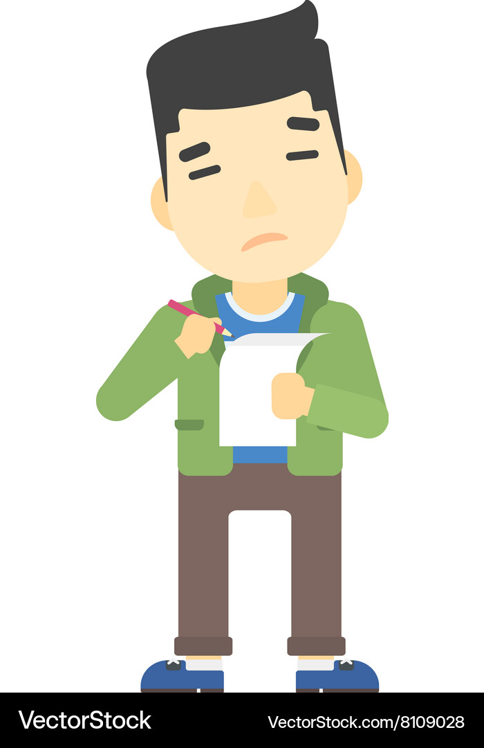 Man with shopping list Vector Image