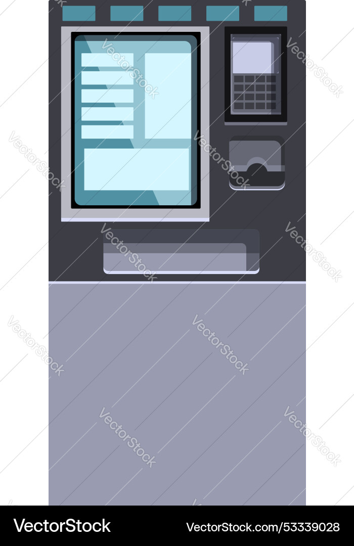 Modern atm machine displaying payment options Modern atm machine displaying payment options vector image