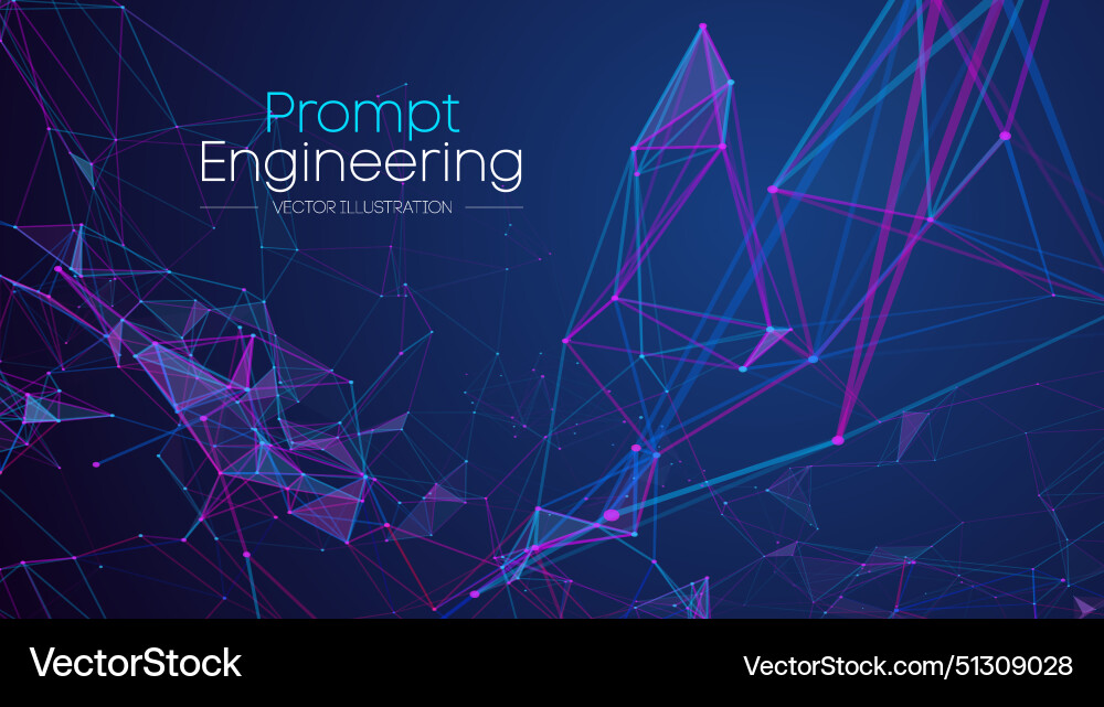 Prompt engineering ai and data visualization Prompt engineering ai and data visualization vector image