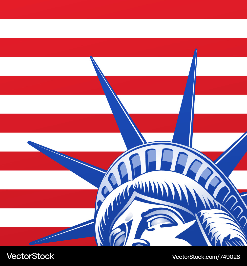 Statue of Liberty Face Detail vector image