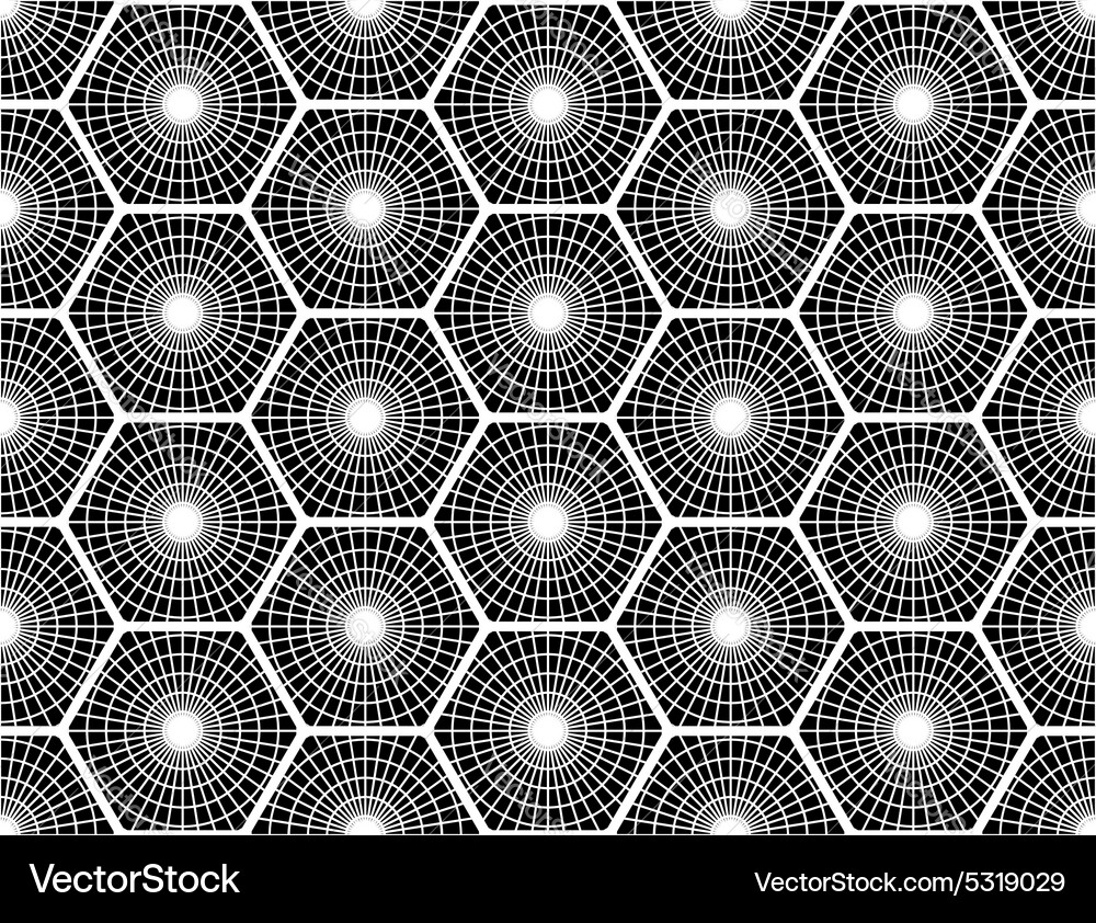 Design seamless monochrome hexagon pattern Vector Image