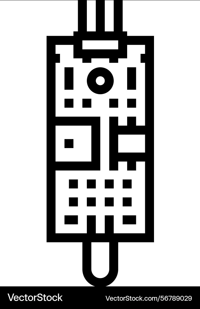 Flame sensor module line icon vector image