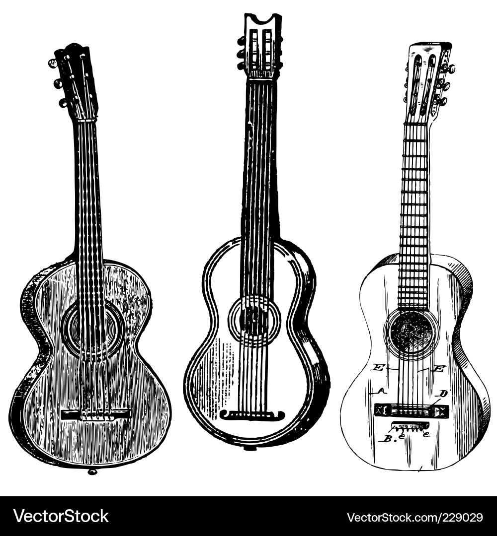 Stringless Guitar Vector Guitars Royalty Free Vector Image - VectorStock