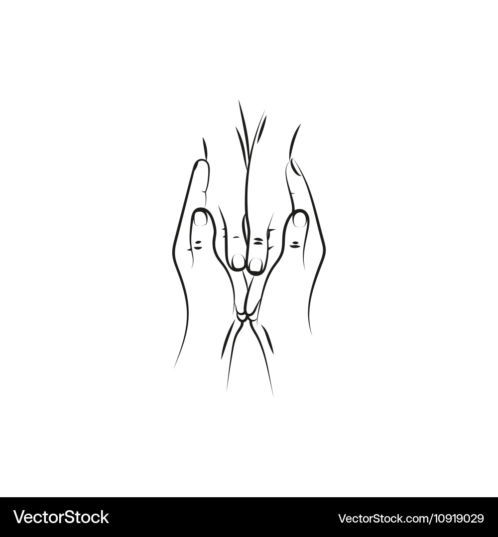 Hands Connecting - Unity & Support vector image