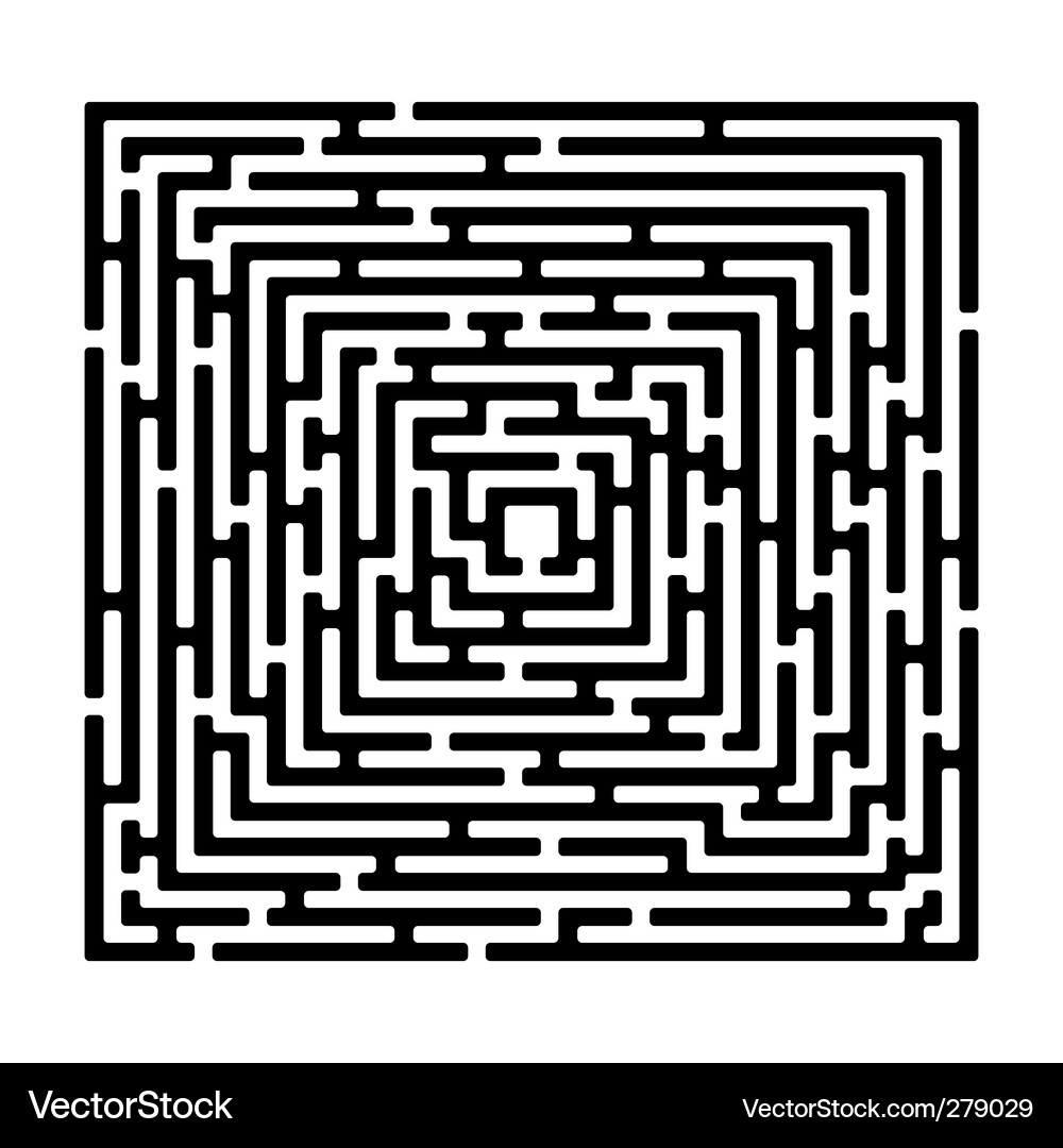 Intricate Maze Path Vector Image