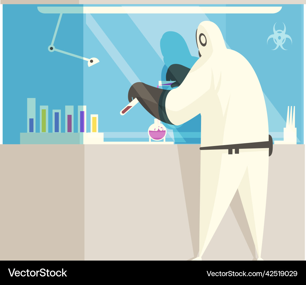 Lab stand works composition Vector Image