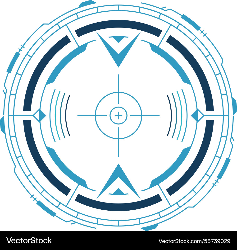 Sniper gun cursor ui hologram interface aim vector image
