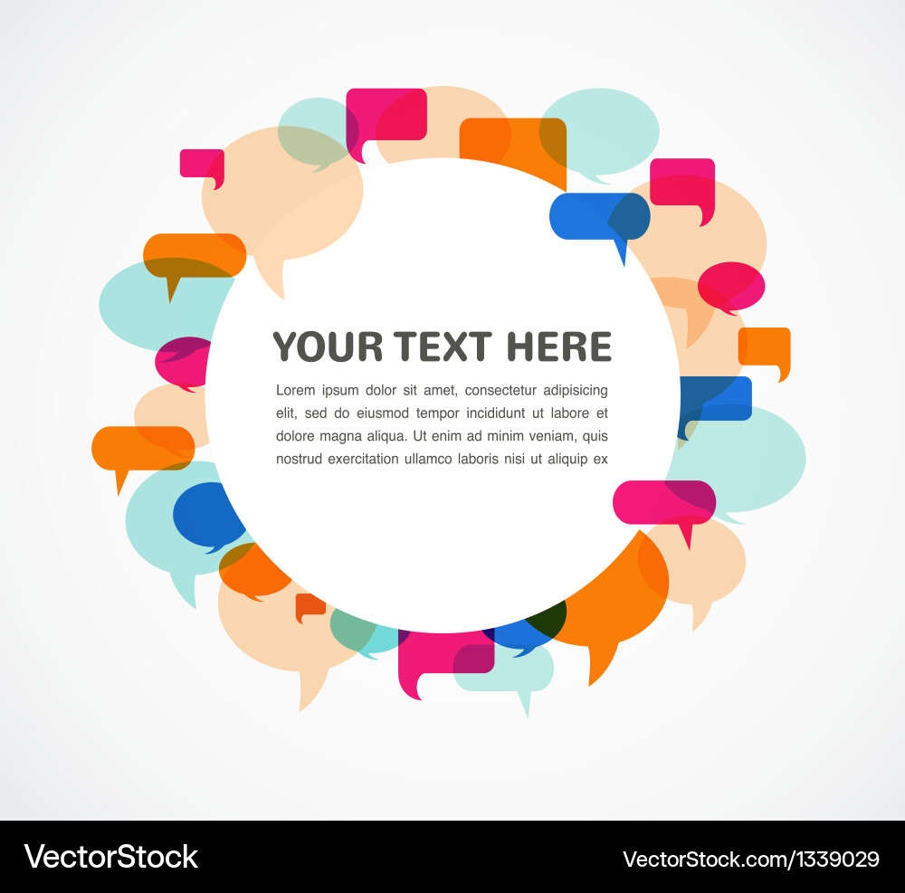 Speech bubbles background Royalty Free Vector Image