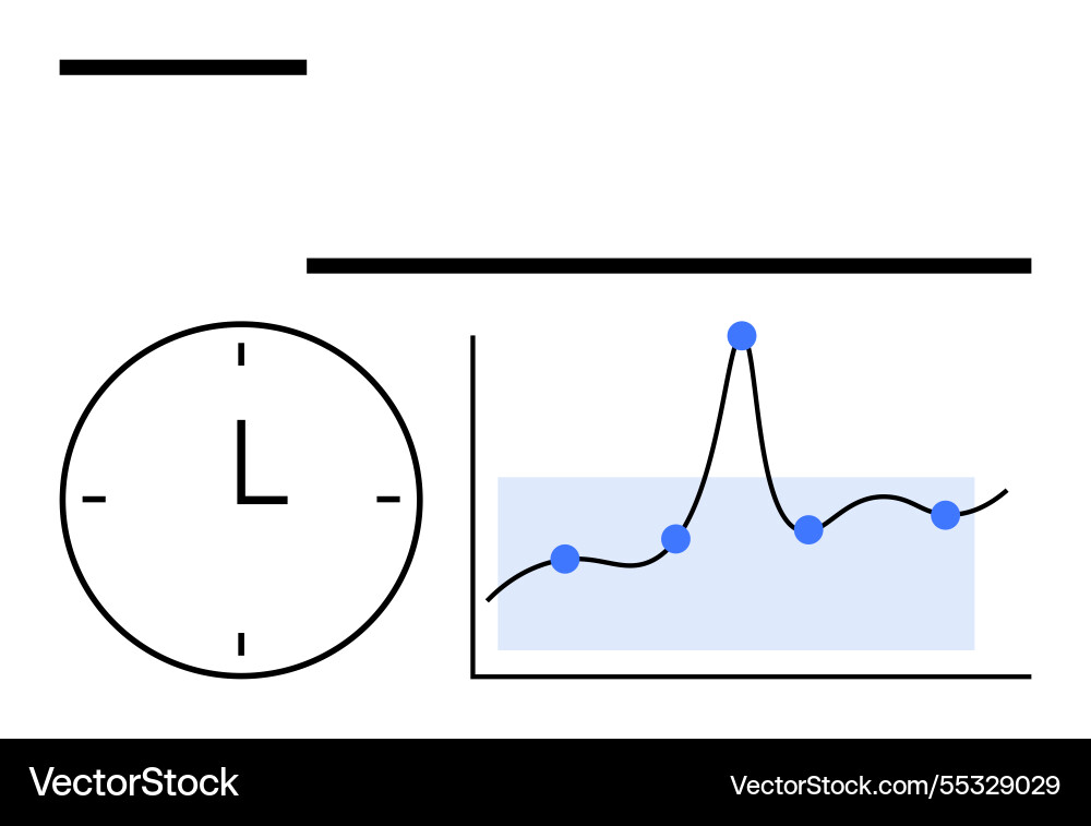 Time management and data analysis with minimalist Time management and data analysis with minimalist vector image