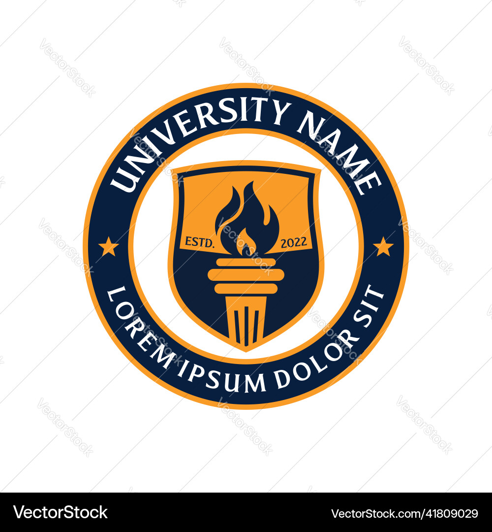 University logo design template Royalty Free Vector Image