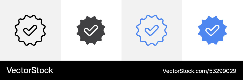 Verifizierte Icon-Set-Nutzung für Web-ui oder App Vektorbild