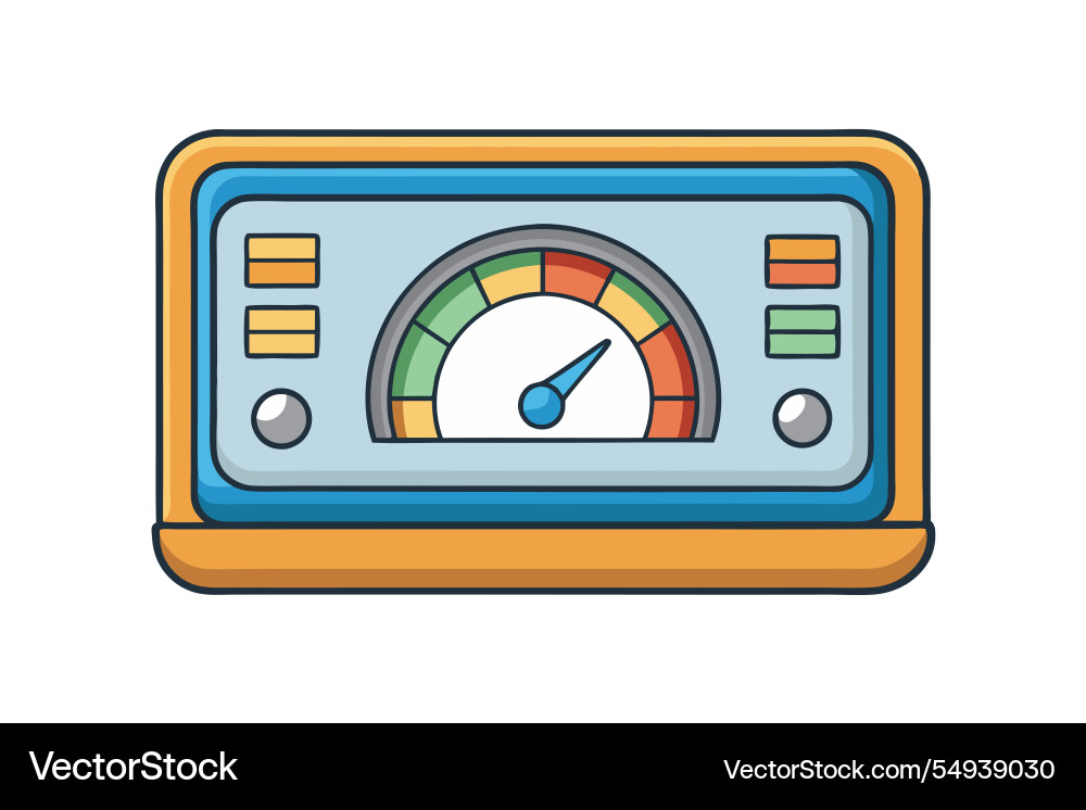 Digital dashboard interface icon featuring Vector Image