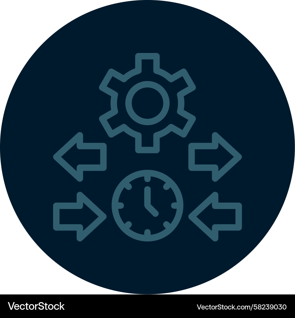 Dynamic Flow Line Icon Vector Image