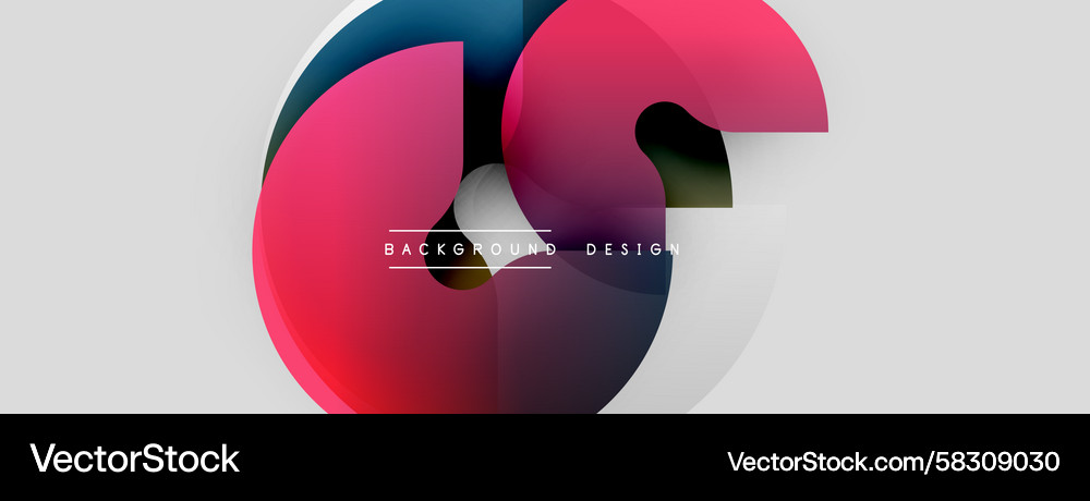 Dynamic Overlapping Shapes - Abstract Art Vector Image