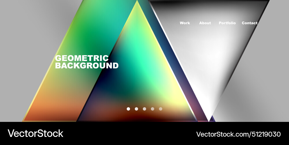 Gradient triangle geometric minimal wallpaper Vector Image