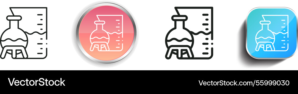 Laboratory icon thin linear regular and button vector image