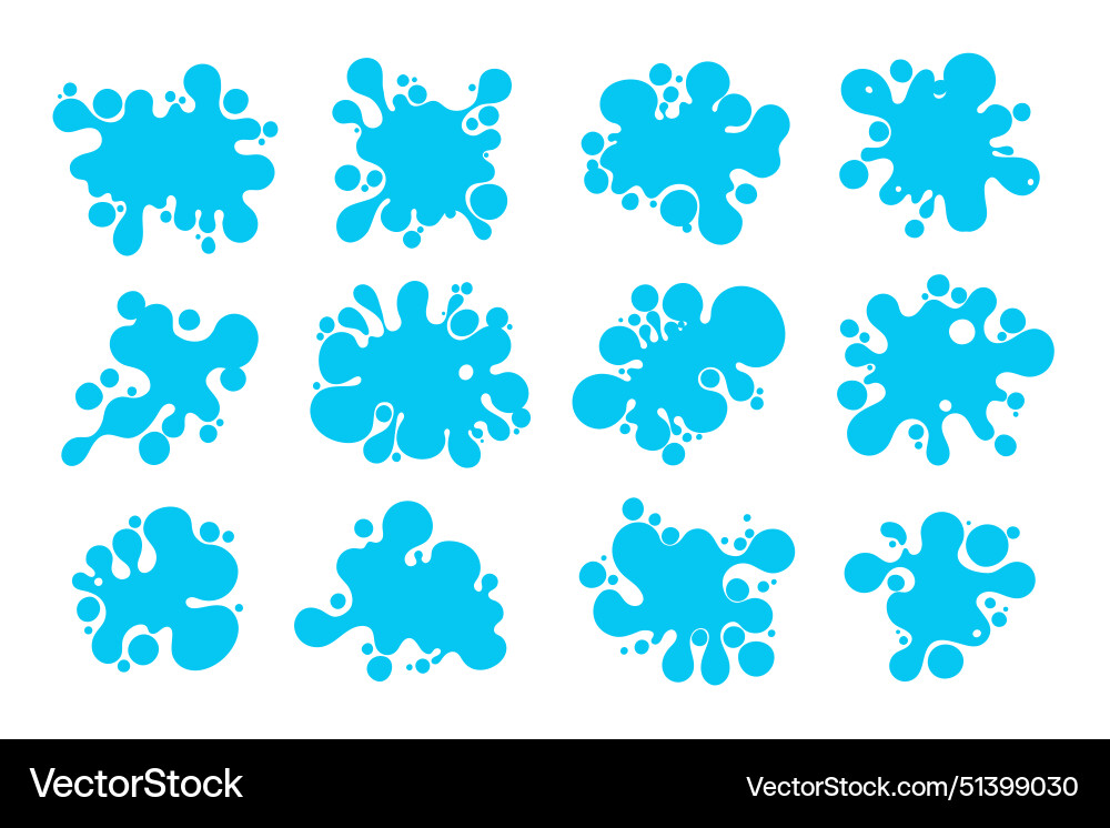 Liquid shapes frames with uneven wavy edge set Liquid shapes frames with uneven wavy edge set vector image