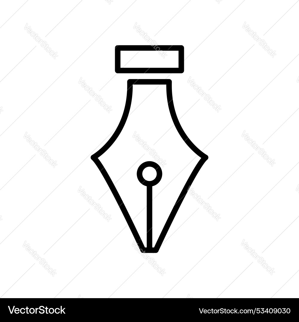Pen nib icon isolated on white background Pen nib icon isolated on white background Vector Image