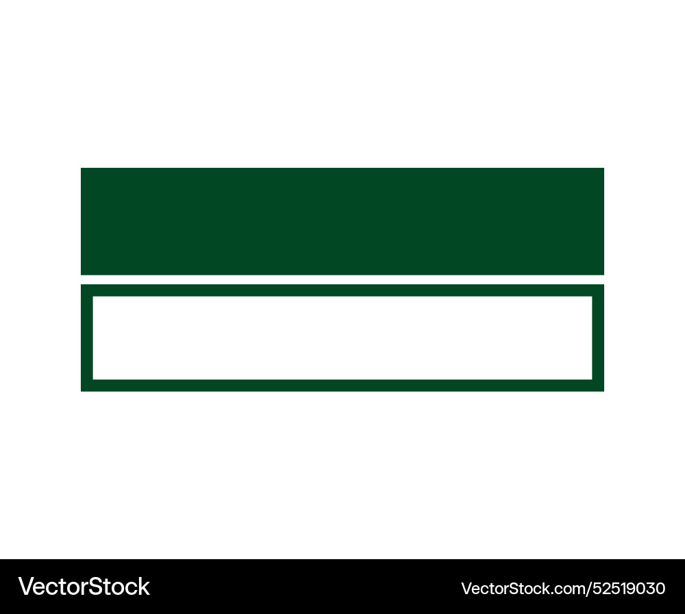 Rectangle shape and outline green symbol element Rectangle shape and outline green symbol element vector image