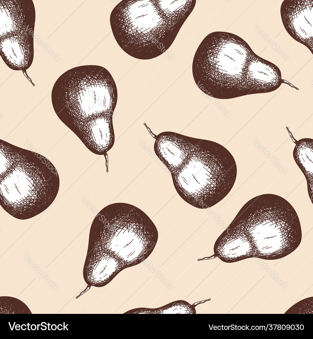 Seamless pattern pear Seamless pattern pear vector image