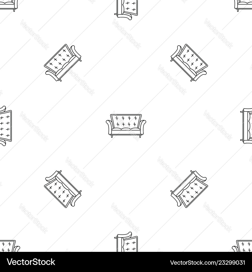 Elegant Leather Sofa Icon Vector Image