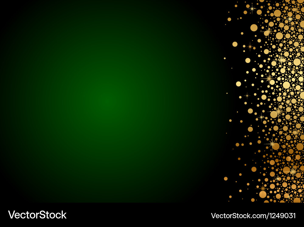 Green and gold luxury background vector image