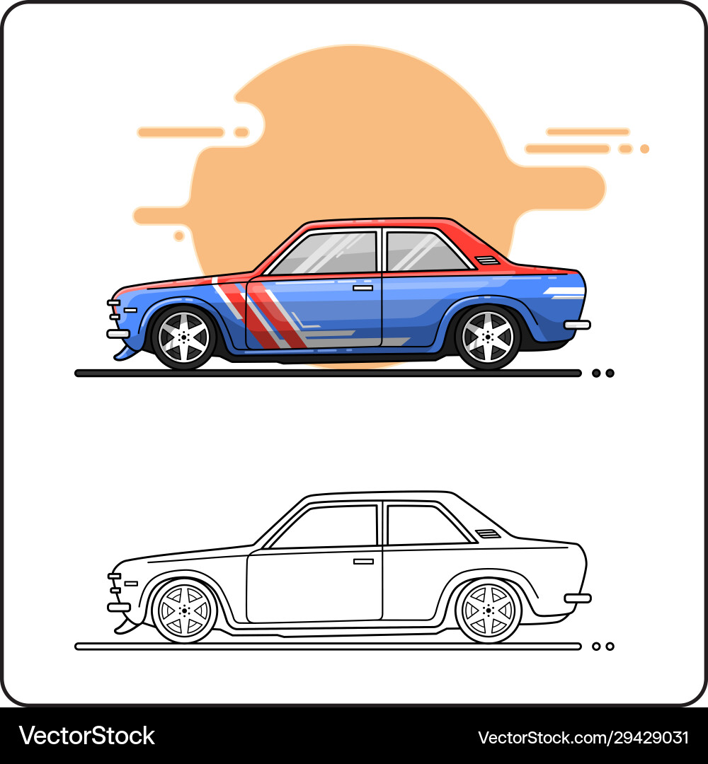 Rally car Rally car vector image