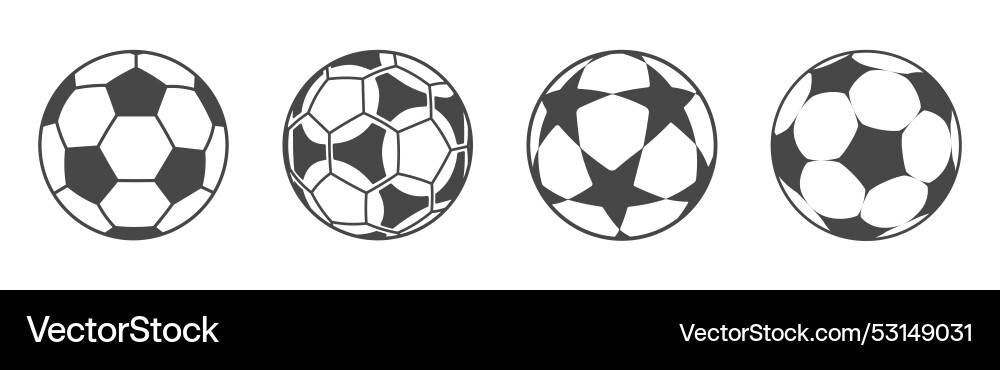 Simple Soccer Ball Icon vector image