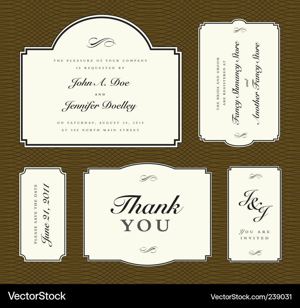 Vintage Frame Set Royalty Free Vector Image - VectorStock