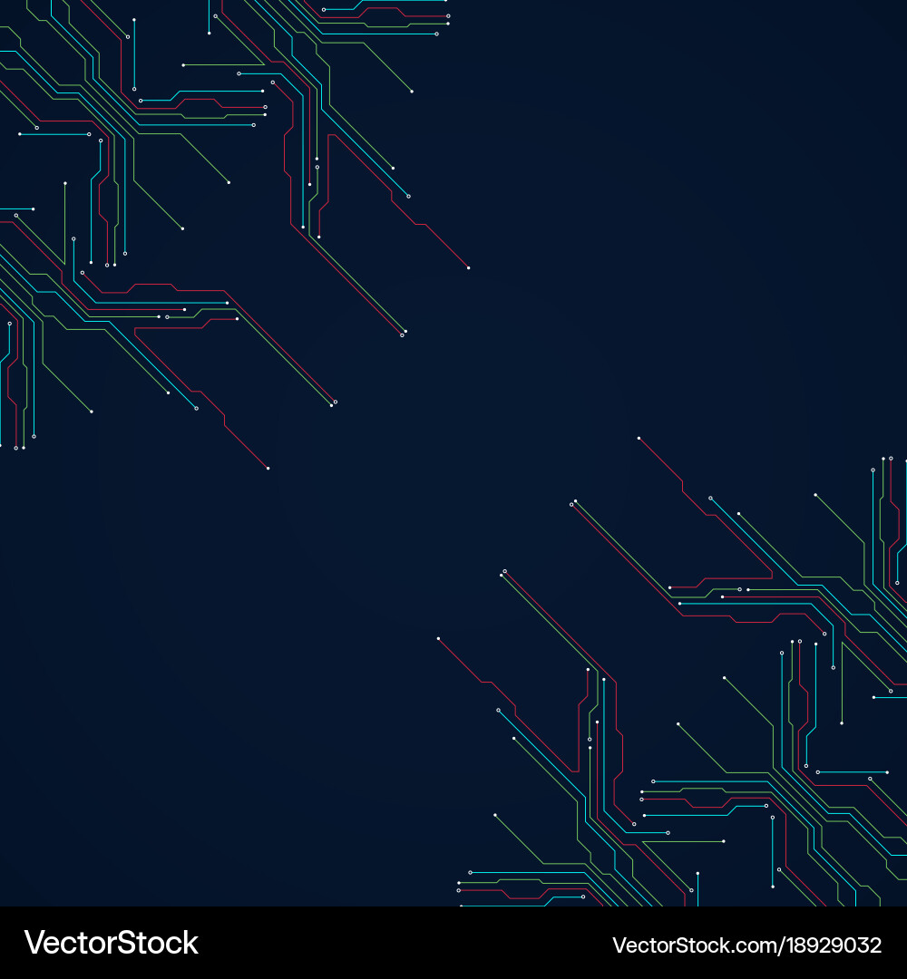 Abstract technology circuit board communication Vector Image