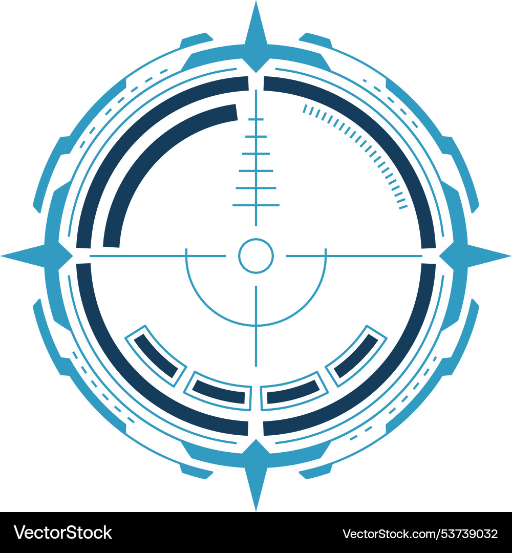 Aim Pointer tech hud style interface panel Aim Pointer tech hud style interface panel vektorbild