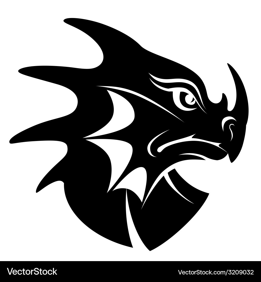 Dragon Head Symbol Vector Image