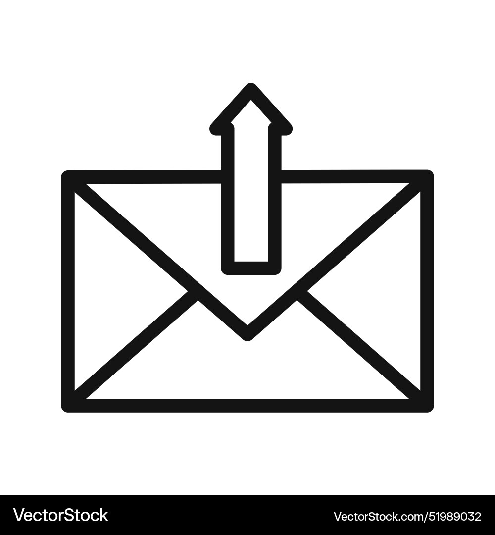 Email or mail send icon mark in filled style Email or mail send icon mark in filled style vector image