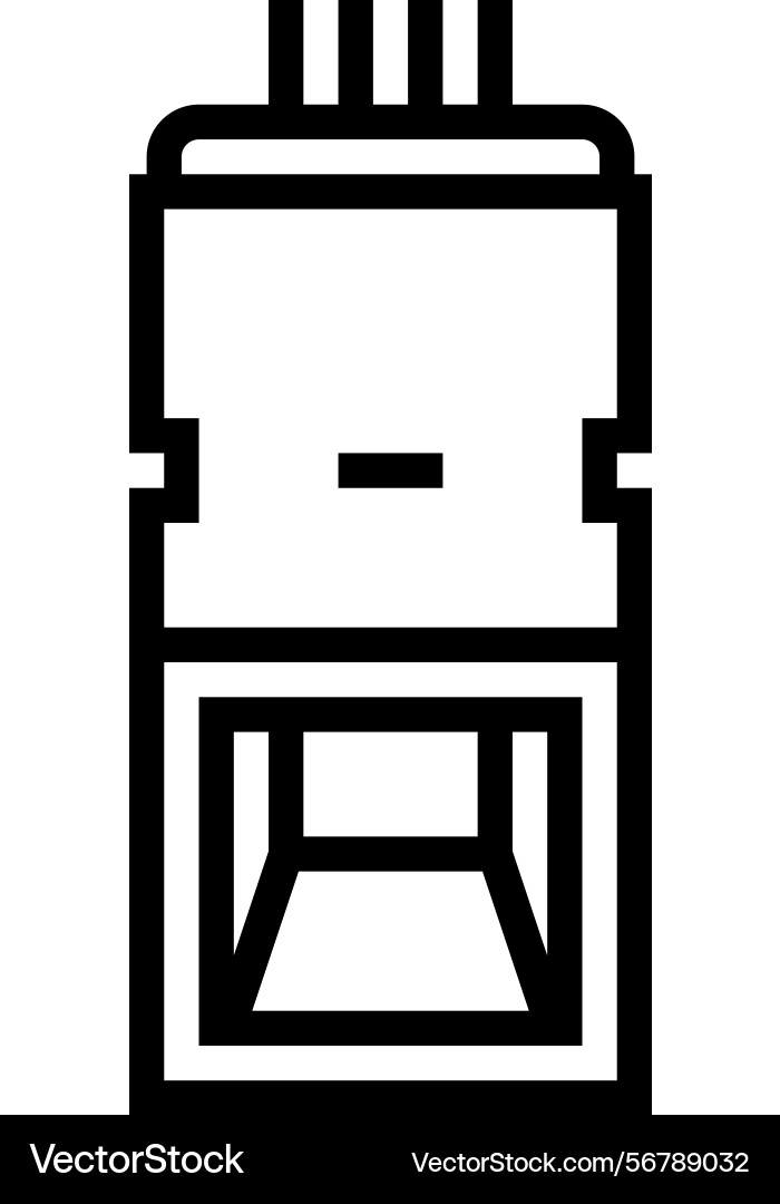 Fingerprint sensor module line icon vector image