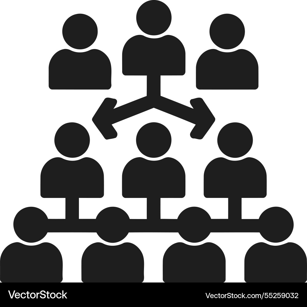 Hierarchical structure management icon Vector Image