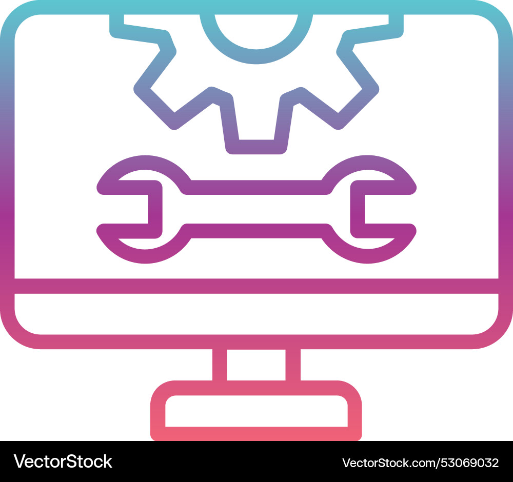 Setup line gradient design vector image