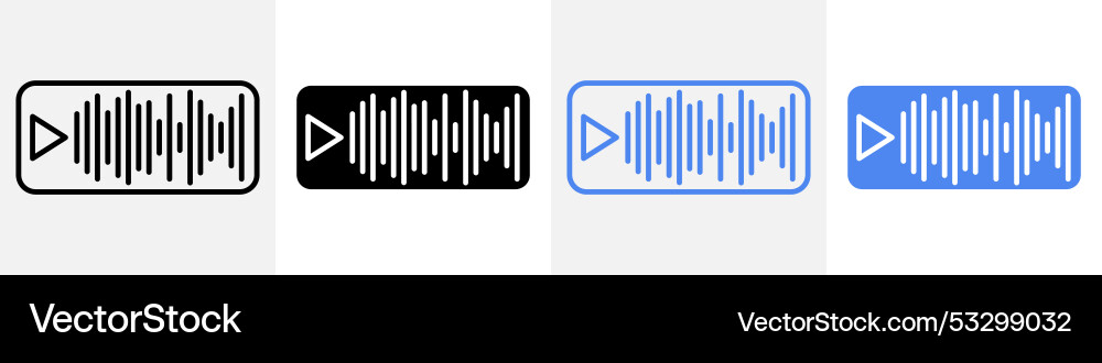 Voice messege icon set use for web ui or app Vector Image