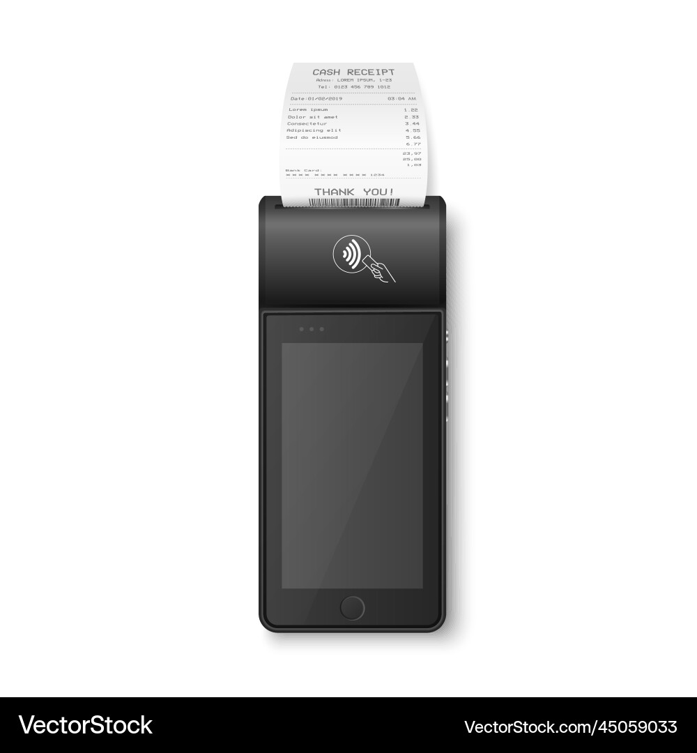 3d nfc payment machine with approved status 3d nfc payment machine with approved status vector image