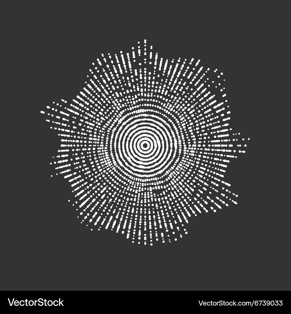 Abstract shape of particles array vector image