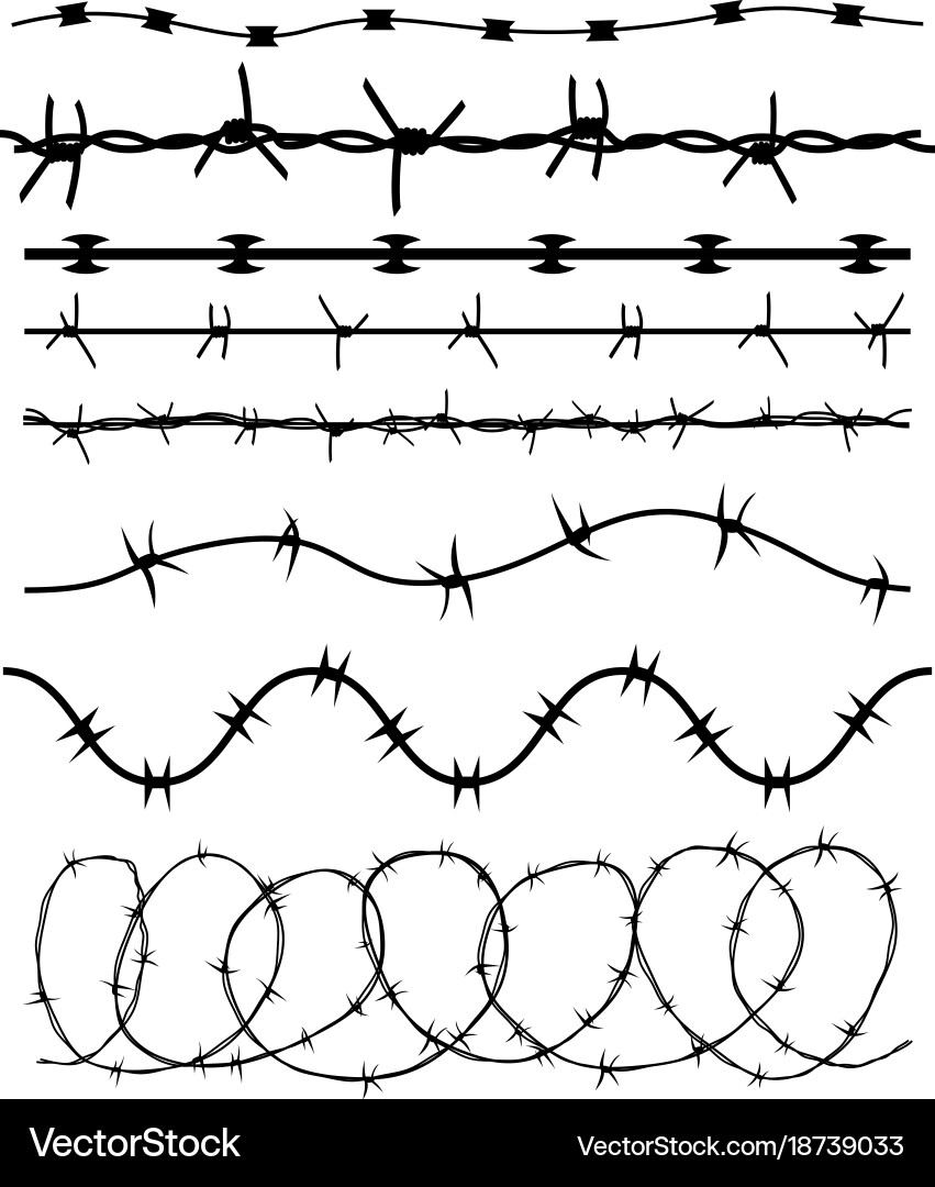 Barbed Wire Set (18739033) – Royalty-Free Vector | VectorStock