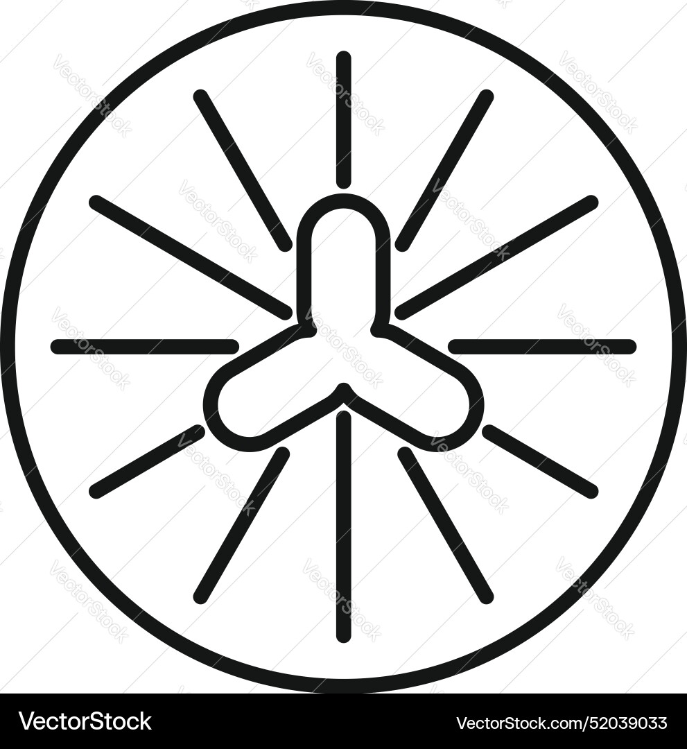 Ceiling fan rotating distributing cool airflow Vector Image