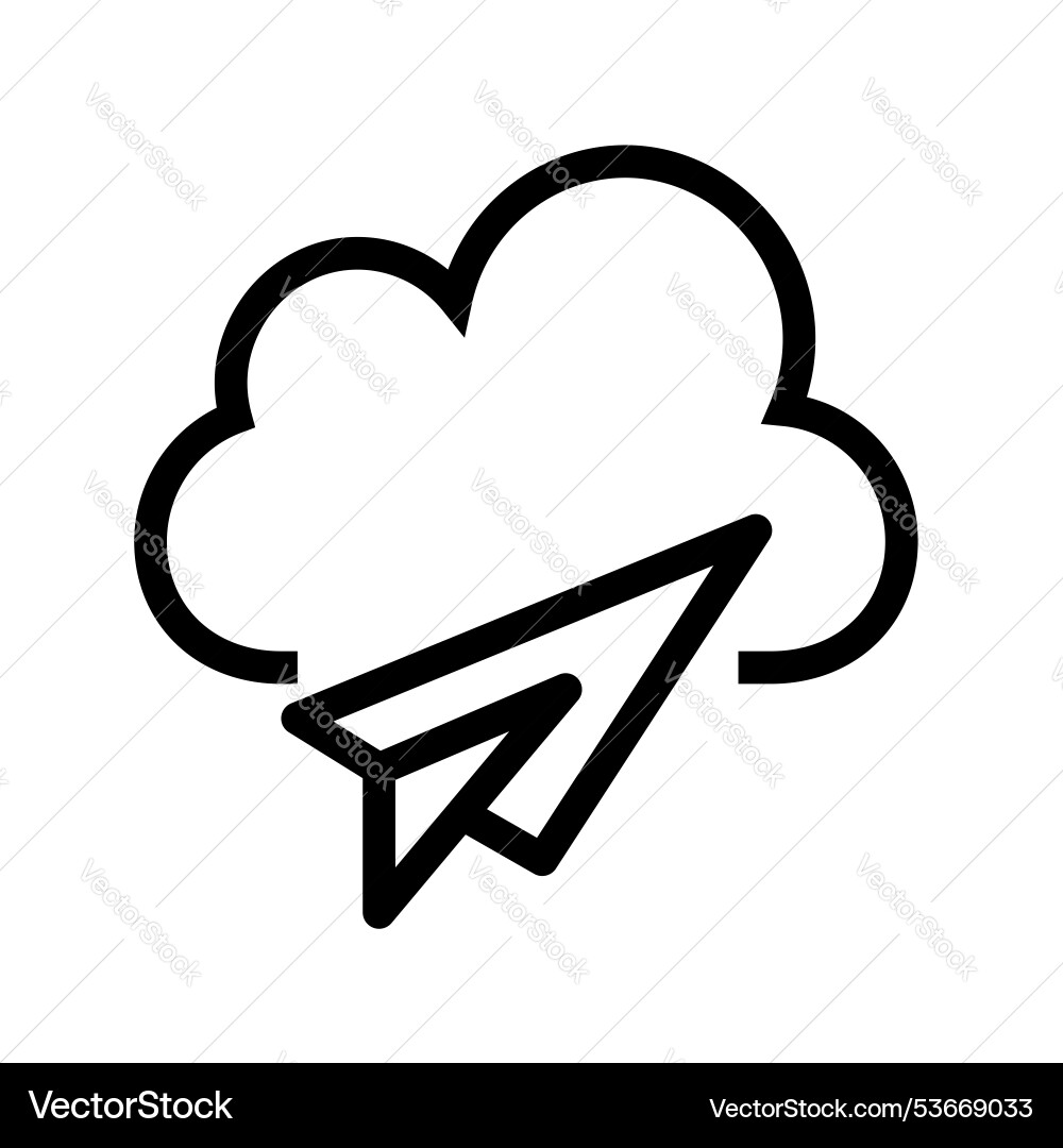 Cloud computing icon outline style design Vector Image