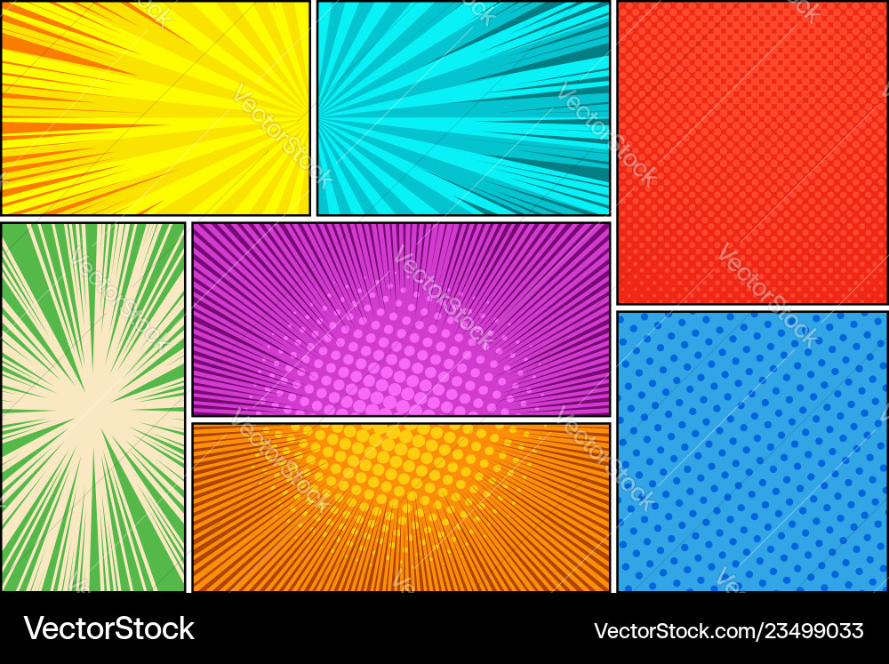 Comic book colorful composition Royalty Free Vector Image