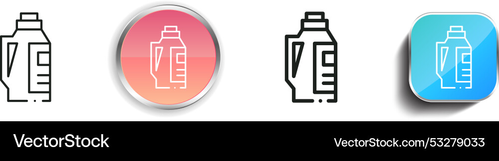 Detergent icon thin linear regular and button Vector Image