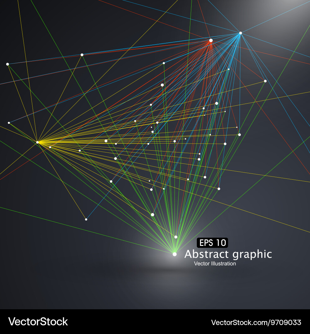 Dot and line consisting of abstract graphics vector image