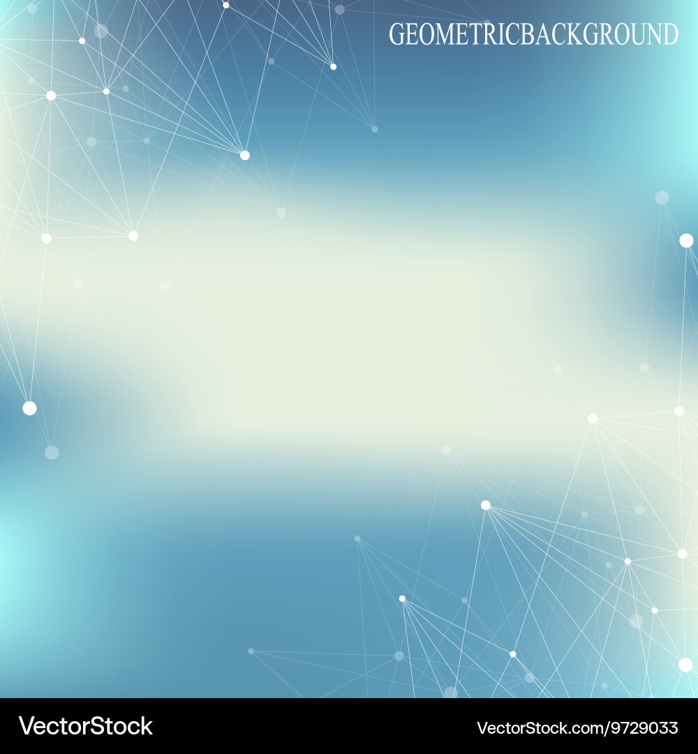 Geometric abstract background with connected line Vector Image