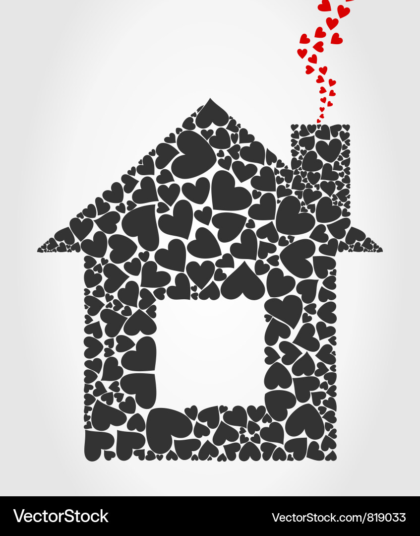 Heart House Icon Vector Image