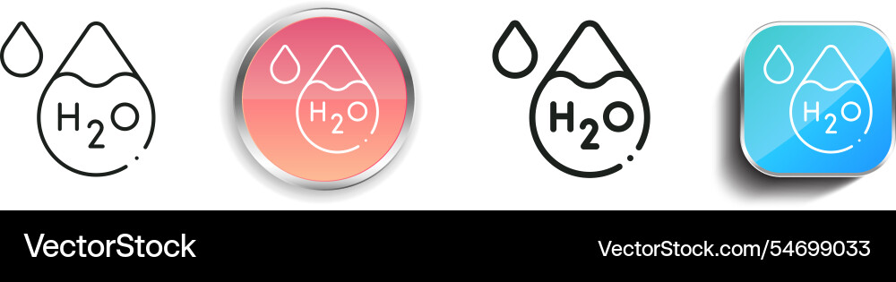 Ho icon thin linear regular and button style vector image