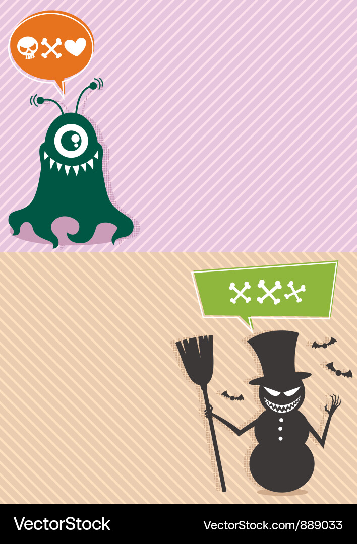 Monster backgrounds Vector Image